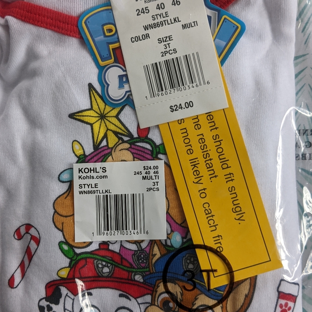 Paw Patrol 2 piece PJ set Size 3t